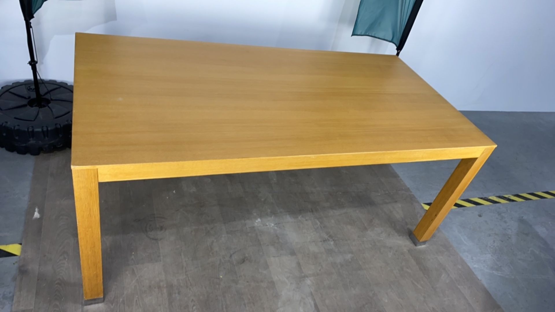 Large Wooden Table With Chromed Feet - Image 3 of 10
