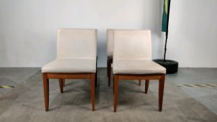 Billiani Wooden Framed Leather Effect Chair x4