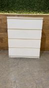 MALM White Wooden Chest Of Draws