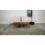 Billiani Wooden Framed Leather Effect Chair x4