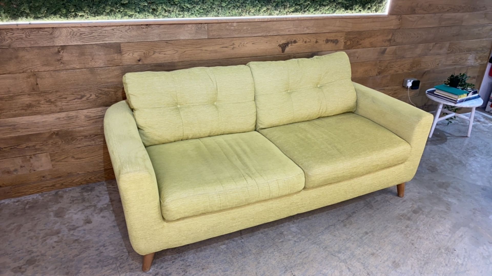 Two Seater Green Sofa - Image 4 of 5