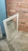 Mirror With White Wooden Frame x3