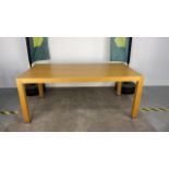 Large Wooden Table With Chromed Feet