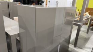 Double Door Cabinet - Gloss Grey Finish