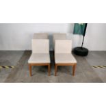 Billiani Wooden Framed Leather Effect Chair x4