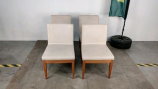 Billiani Wooden Framed Leather Effect Chair x4