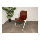 Thur Op Seat Stackable Chair in mahogany resin x2