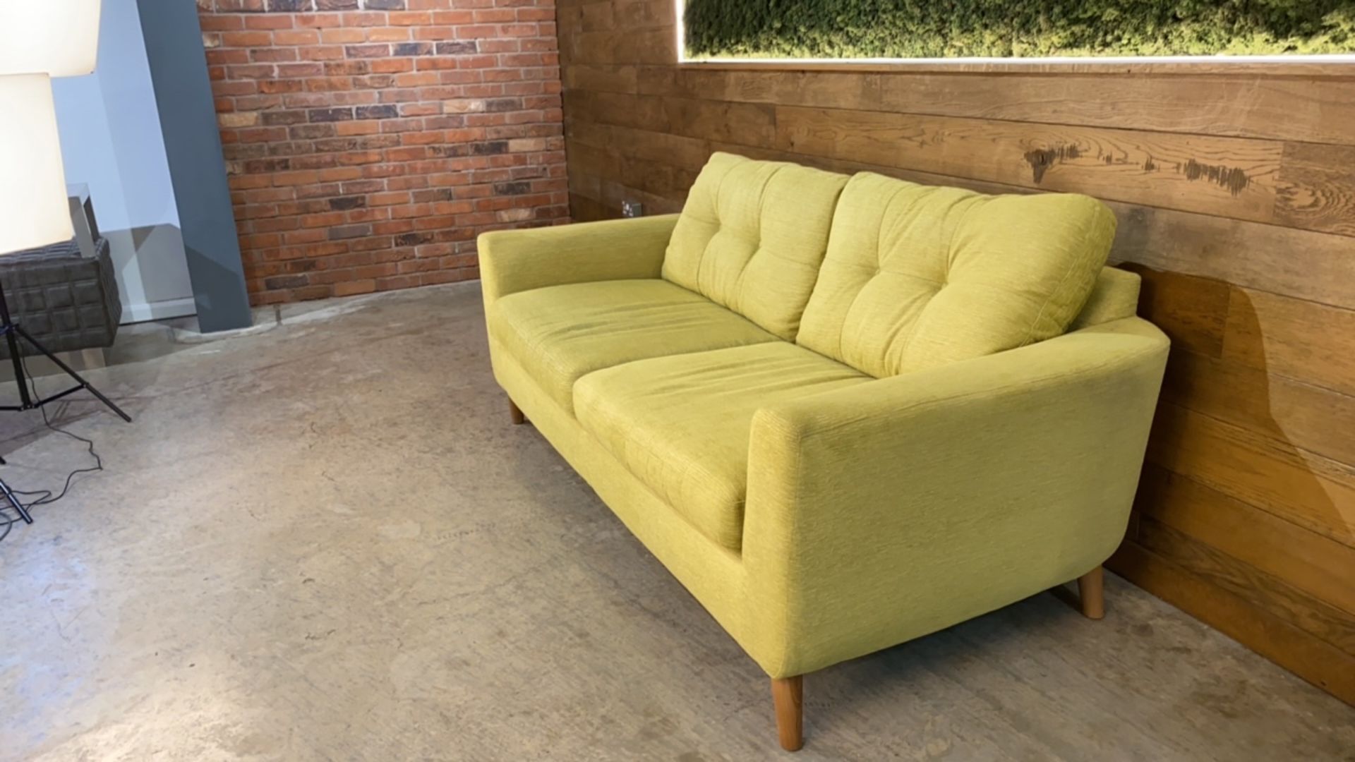 Two Seater Green Sofa - Image 2 of 5