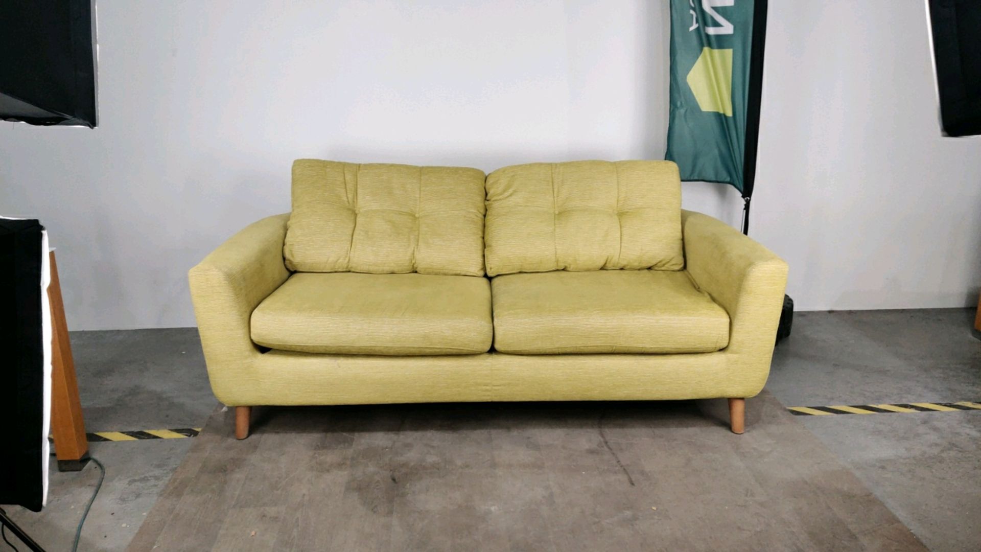 Two Seater Green Sofa - Image 2 of 2
