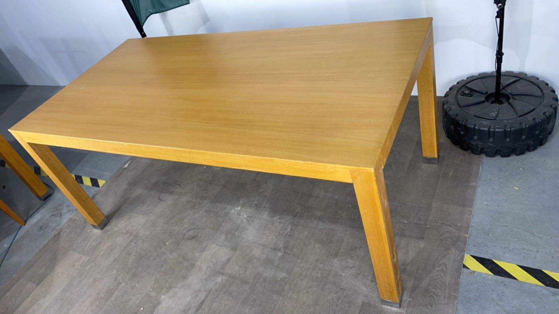 Large Wooden Table With Chromed Feet - Image 2 of 10