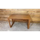 Walnut Effect Wooden Large Desk With Single Draw
