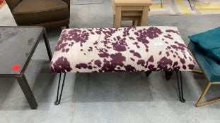 Foot Stool in Cow Hind