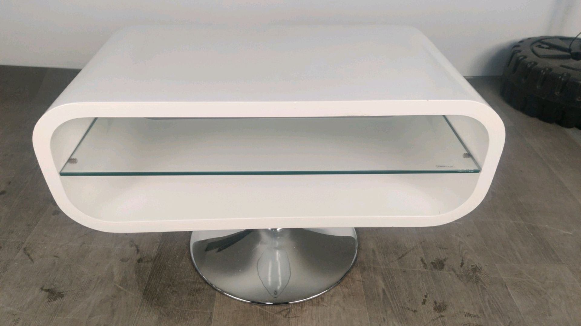 Techlink TV Stand - White Gloss - Image 2 of 3