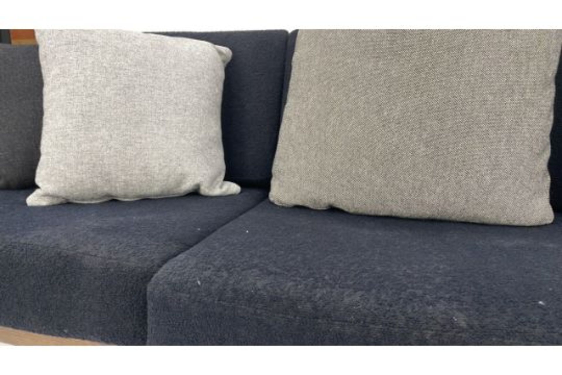 3 seater black sofa - Image 4 of 4