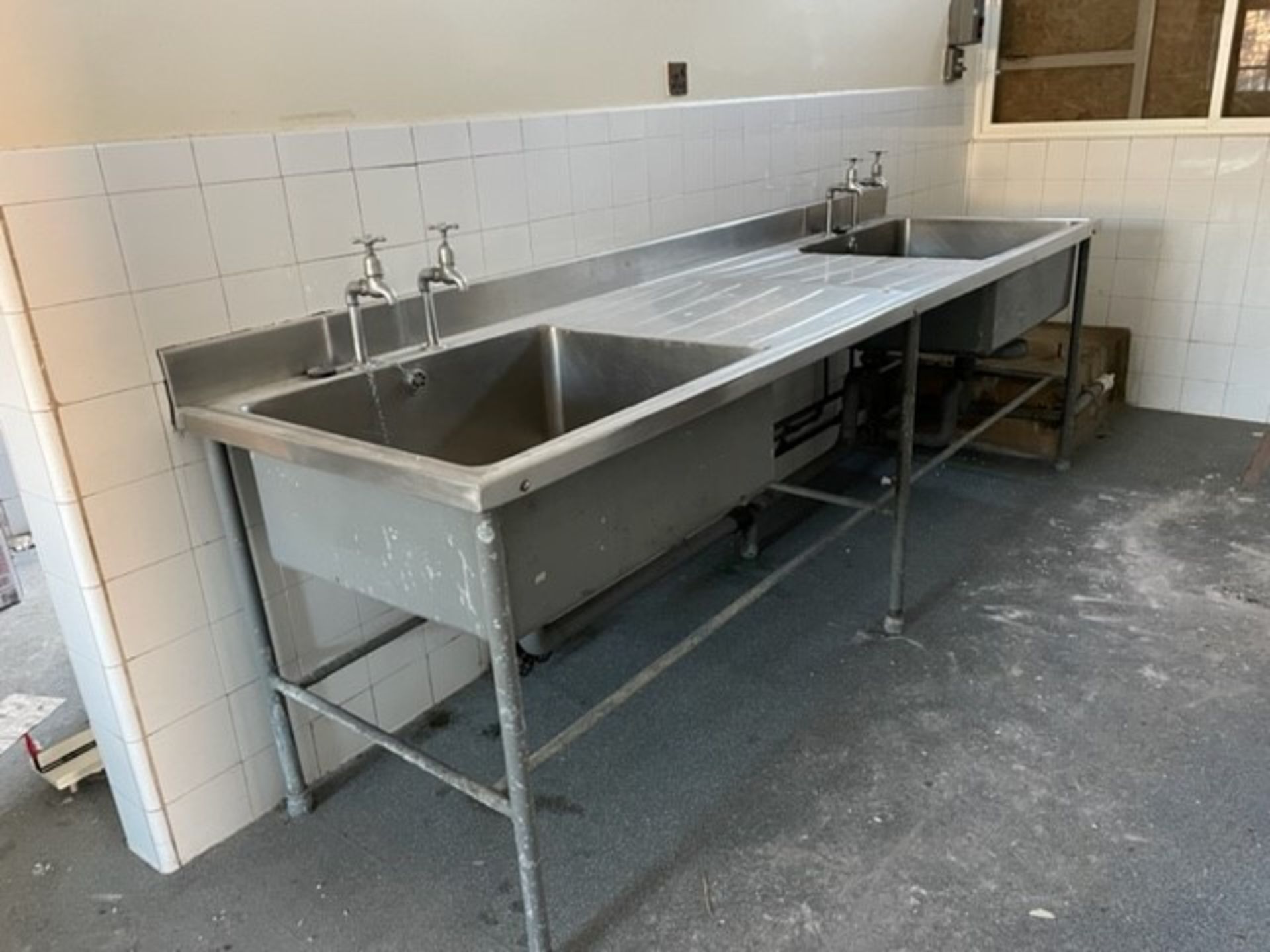 Stainless Steel Double Sink With Drainer - Image 2 of 4