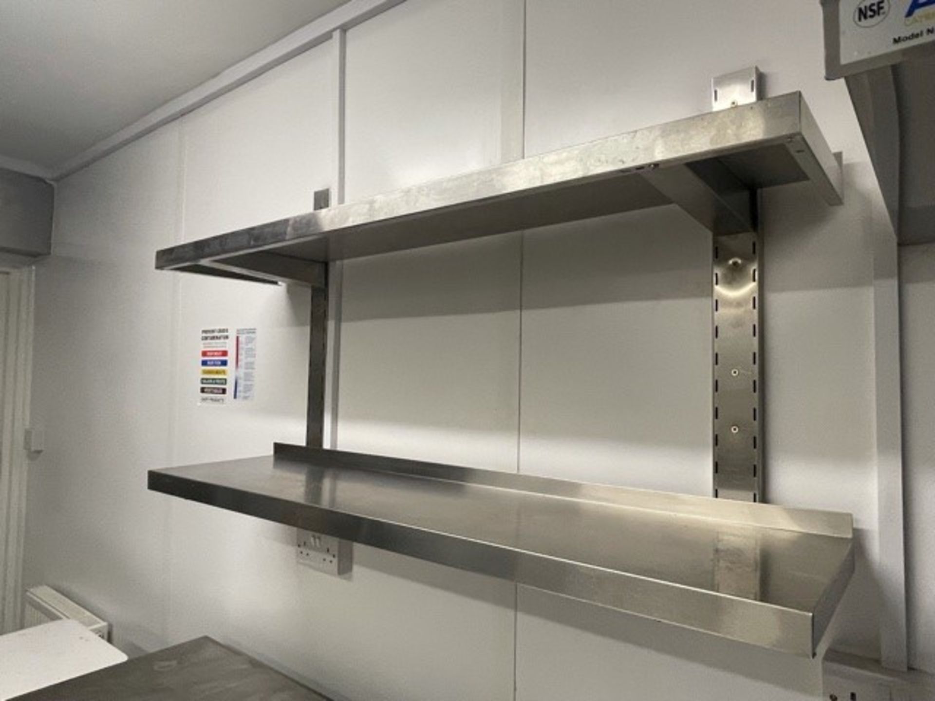 Stainless Steel Wall Shelf 2 Levels - Image 3 of 3