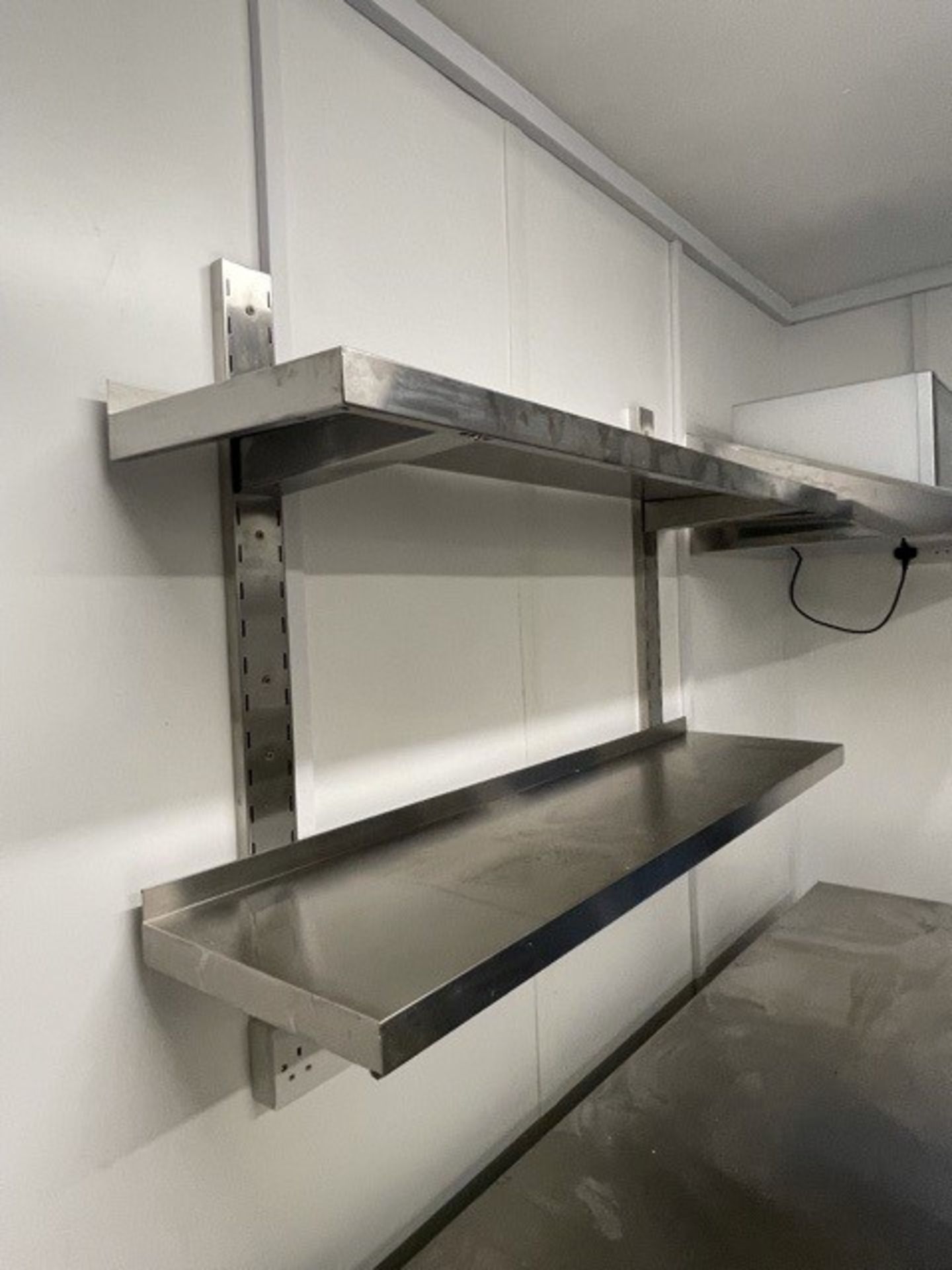 Stainless Steel Wall Shelf 2 Levels - Image 2 of 3