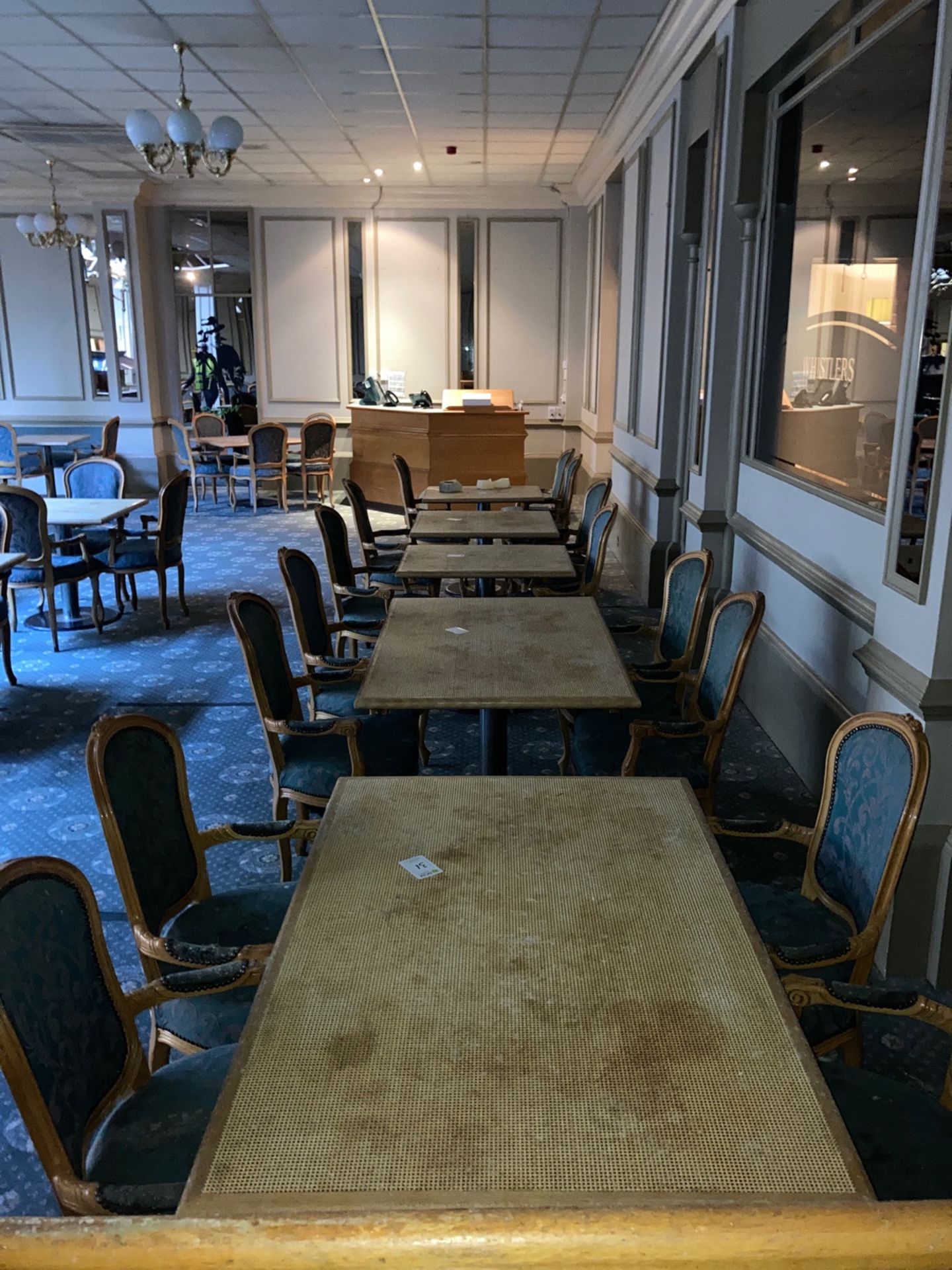 Entire Row of Tables and Chairs