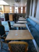 Entire row of tables and Chairs & Banquette Seating