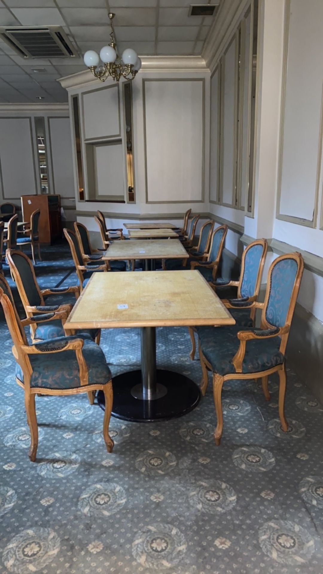 Entire Row of Tables and Chairs