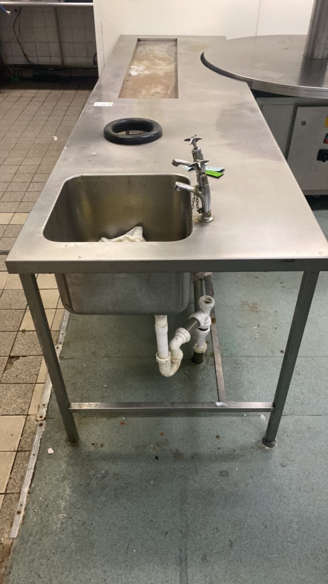 Stainless Steel Preparation Unit With Sink - Image 2 of 3