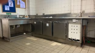 Stainless Steel Preperation Station with Undercounter Fridges
