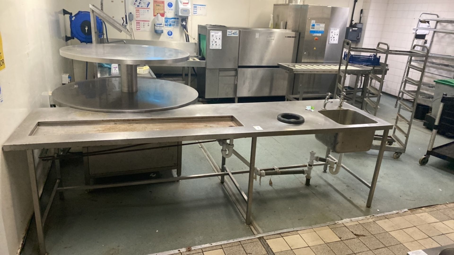 Stainless Steel Preparation Unit With Sink