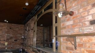 Large Mirror & Traditional Railway Wall Lanterns