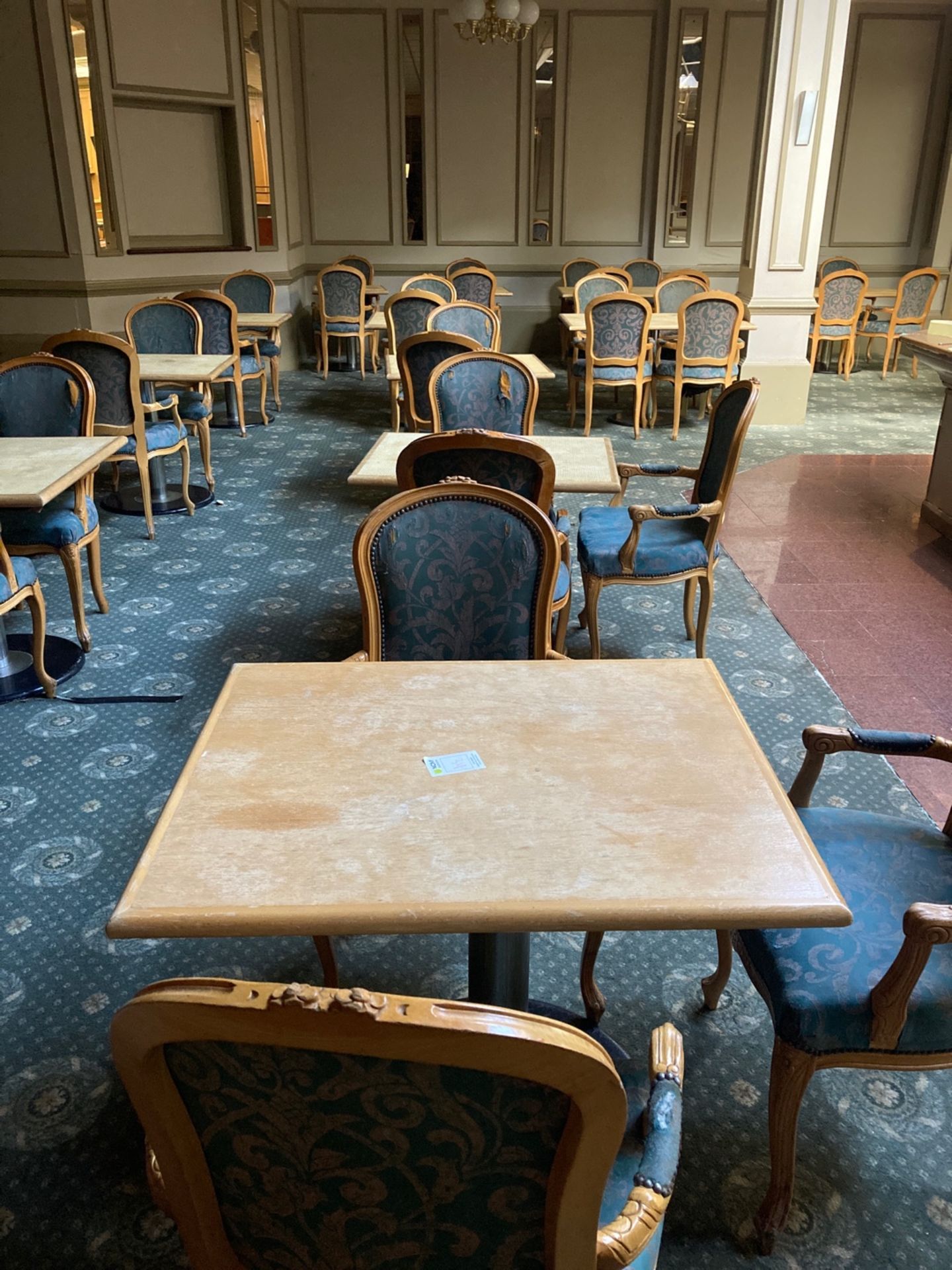 Entire Row of Tables and Chairs