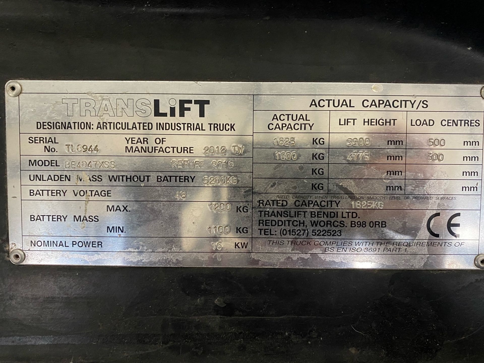 2012 Bendi Forklift - Image 15 of 16