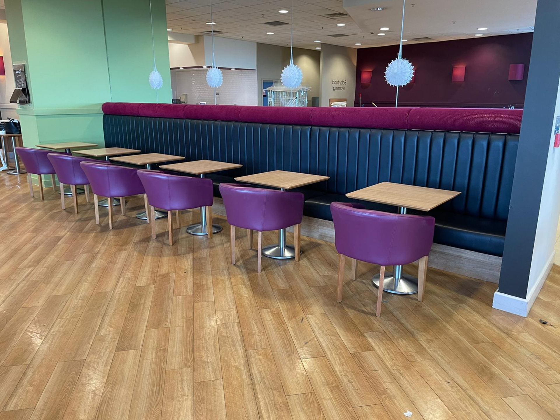 Bench Seating, 6 Tables And 6 Chairs - Image 2 of 11