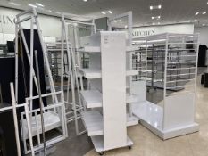 a selection of white rails and display units