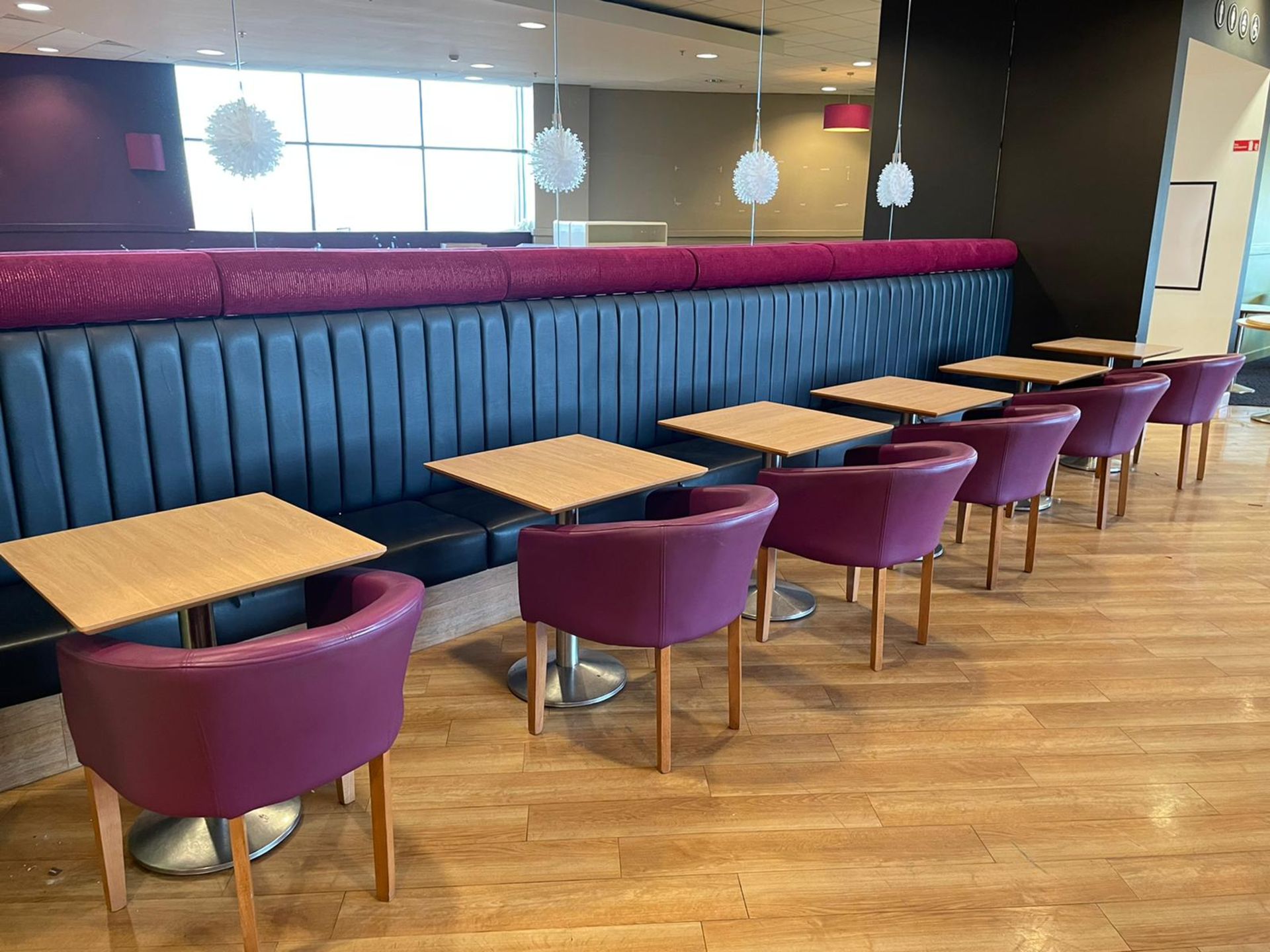 Bench Seating, 6 Tables And 6 Chairs