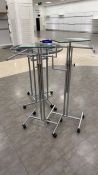 2 x aluminium clothes stand and adjustable circular clothes stand