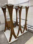 Wooden Walnut Effect Display Rails X3