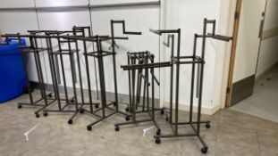 4 way adjustable clothes stand on wheels x 6