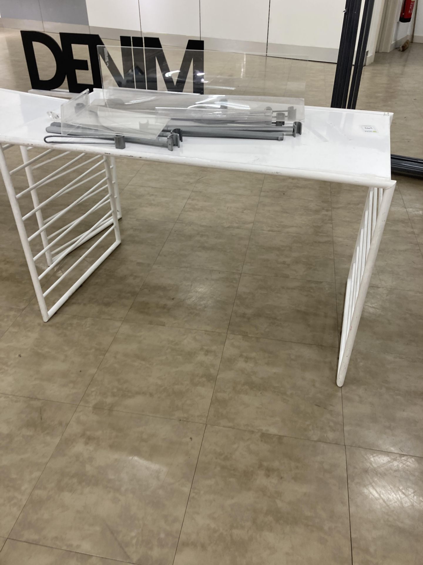 White Metal Framed Table - Image 3 of 3