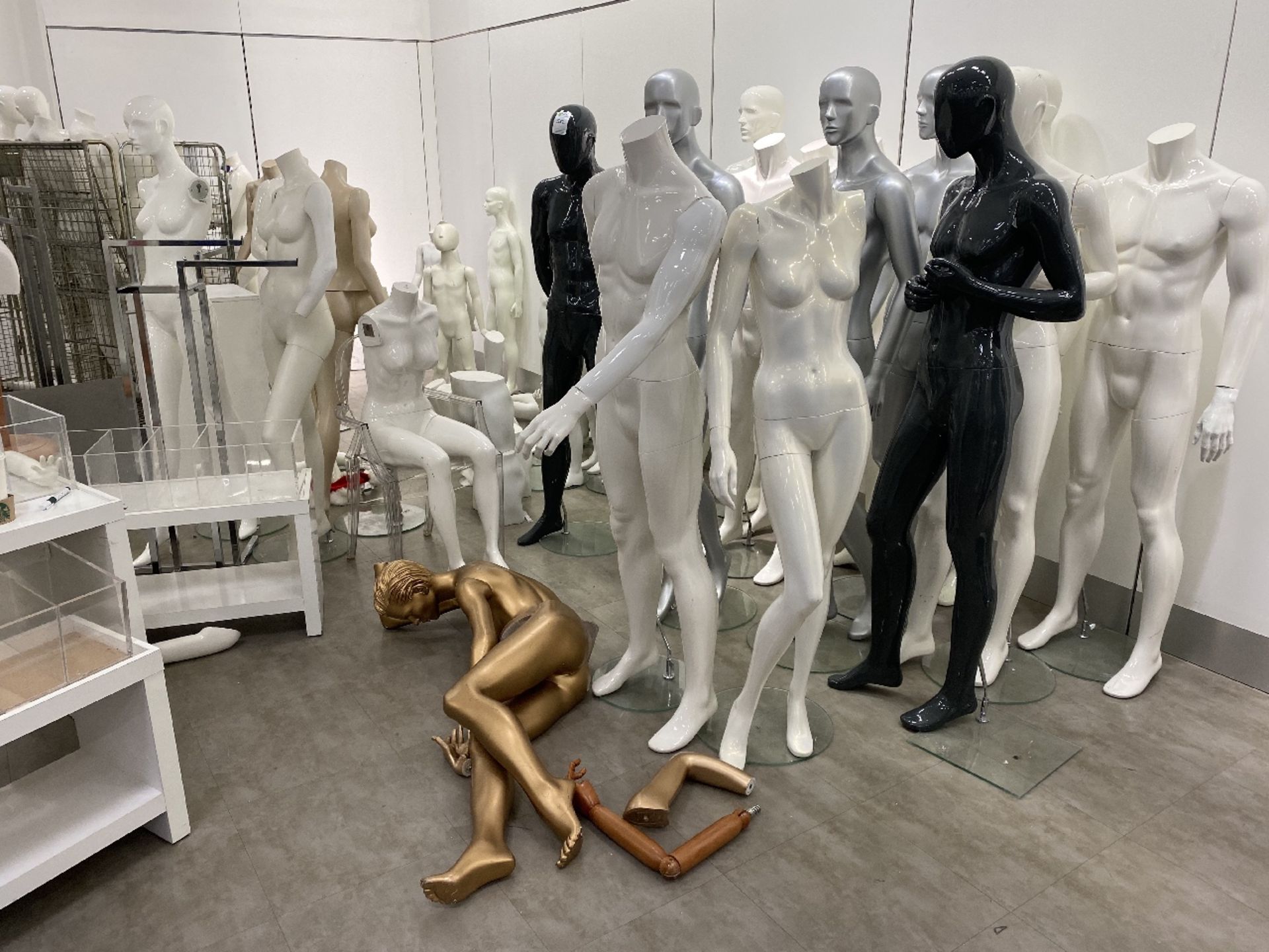 assortment of free standing mannequins