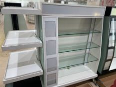 Freestanding White Cosmetic Display Stand