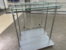 Hanging Rail with Stand & Glass Unit x3