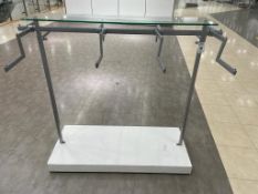 Hanging Rail with Stand & Glass Unit