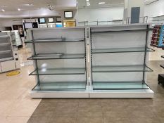 x2 White Cabinet With Glass Shelving