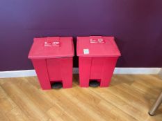 Red bins x2