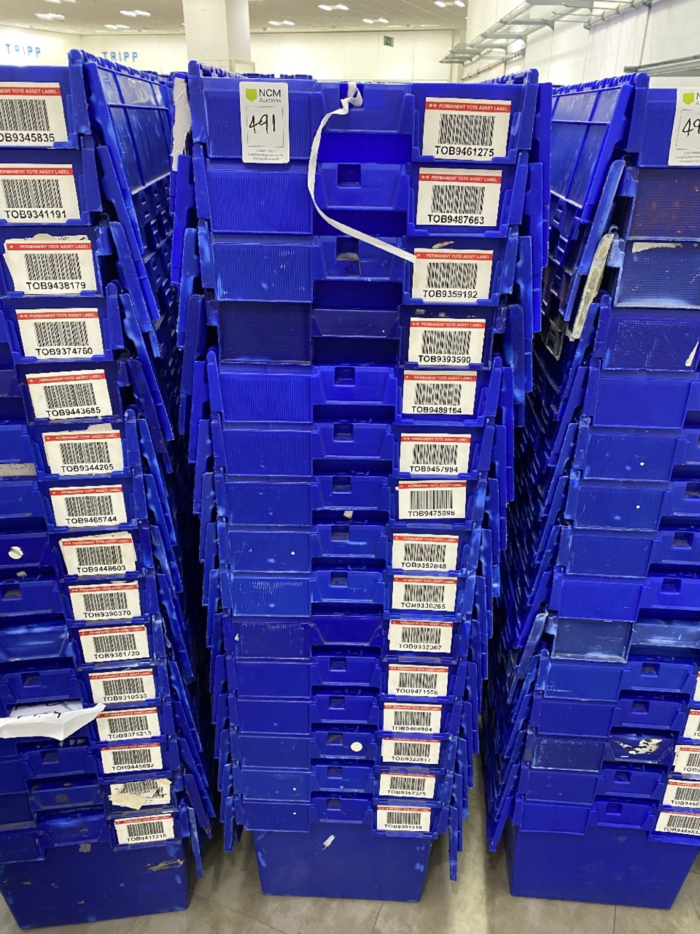 blue stackable storage boxes - Image 2 of 2