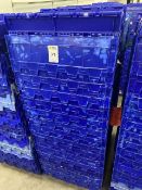 blue stackable storage boxes