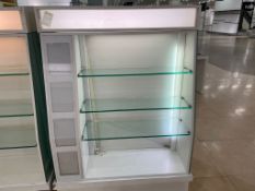 Freestanding White Cosmetic Display Stand