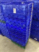 blue stackable storage boxes