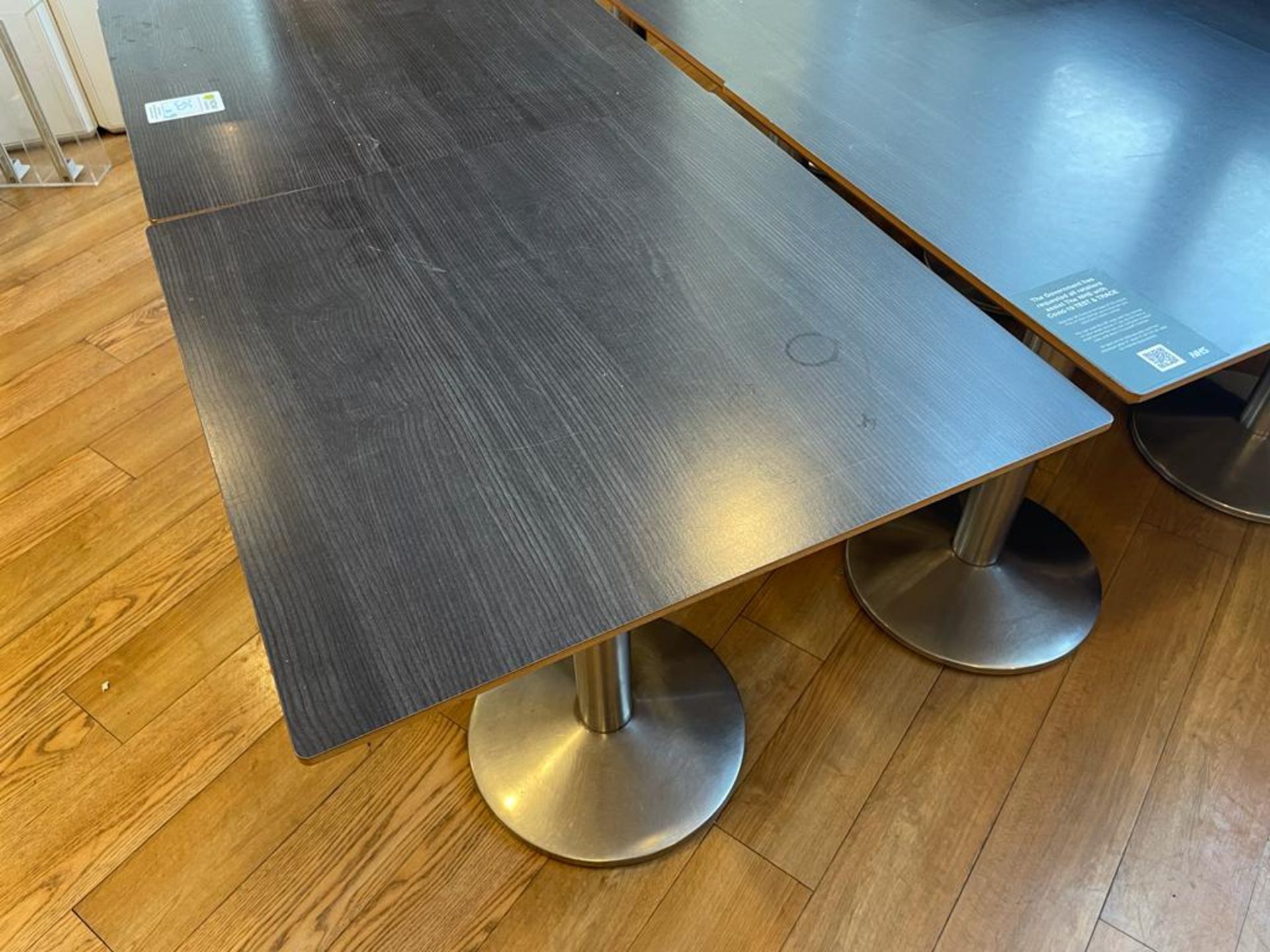 Square table x 9 - Image 3 of 6