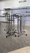 4 way adjustable clothes stand on wheels x 4