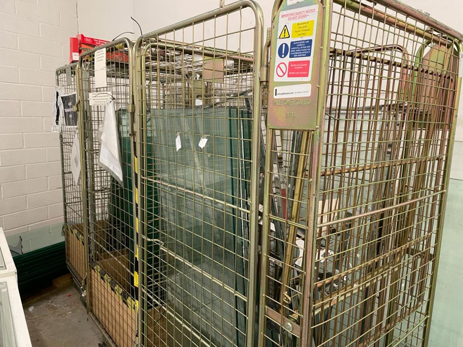 Cages x3 with Spare Glass Shelves - Image 4 of 9